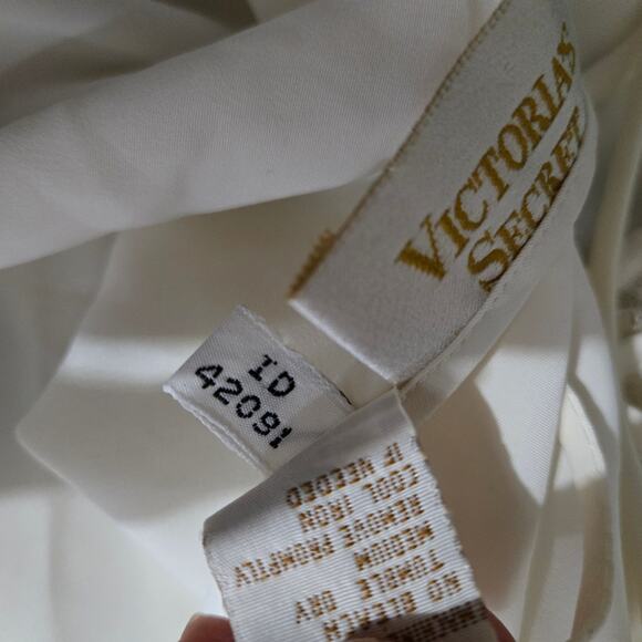 Vintage Victorias Secret Chemise Slip White 90s Y2K Mini Gold Label Nightie XS - Picture 12 of 15